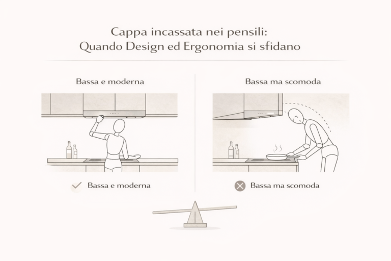 Confronto tra posizionamenti delle cappe